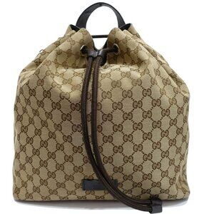 Gucci Backpack GG Canvas Leather Beige Brown